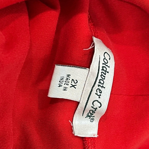 Coldwater Creek Red Turtleneck top 2XL Soft - Picture 6 of 10